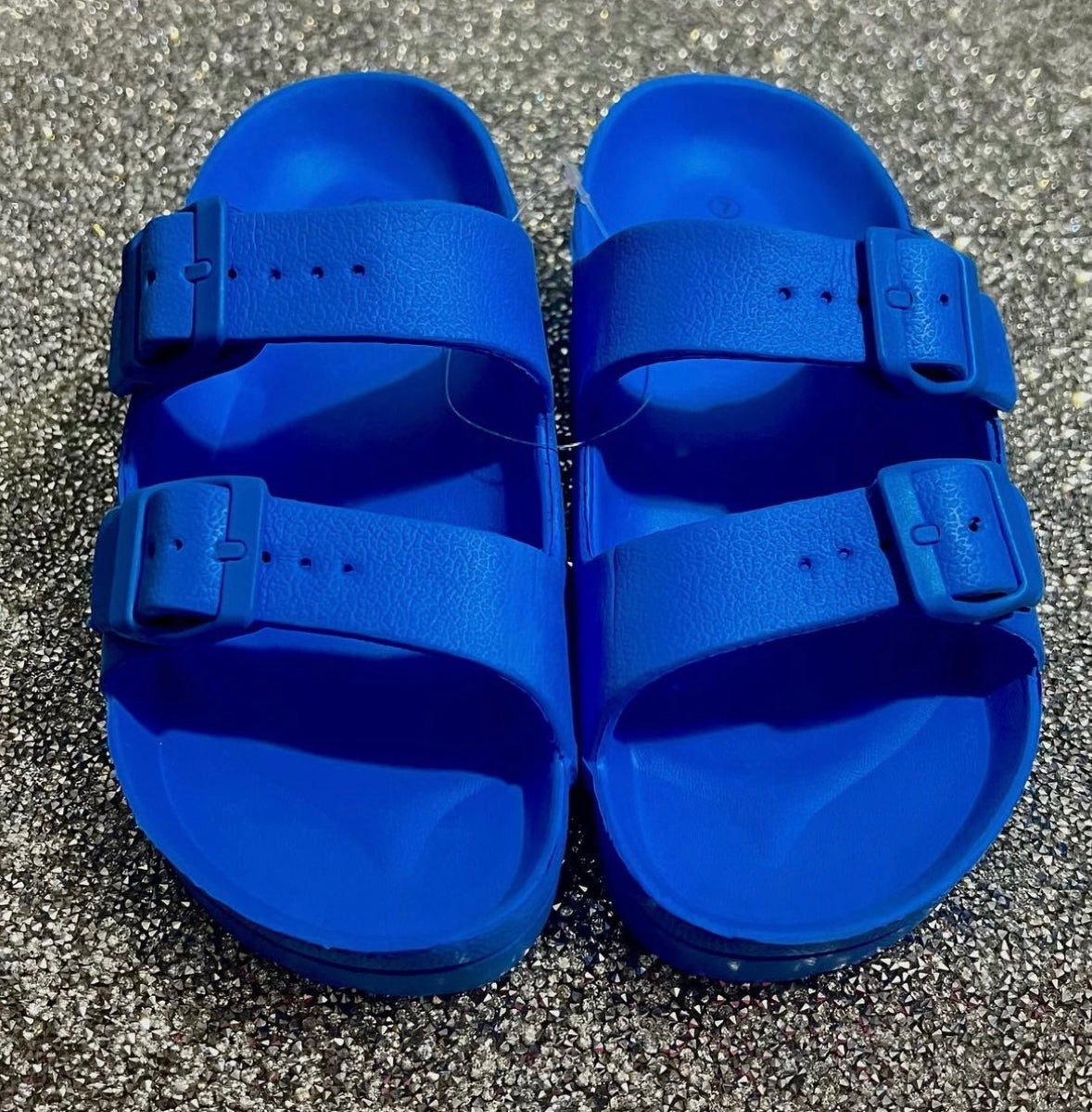 Blue platform slides