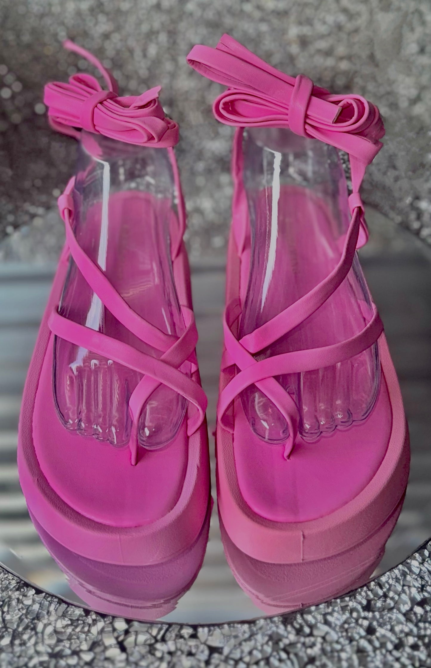 Pink barbie tie up