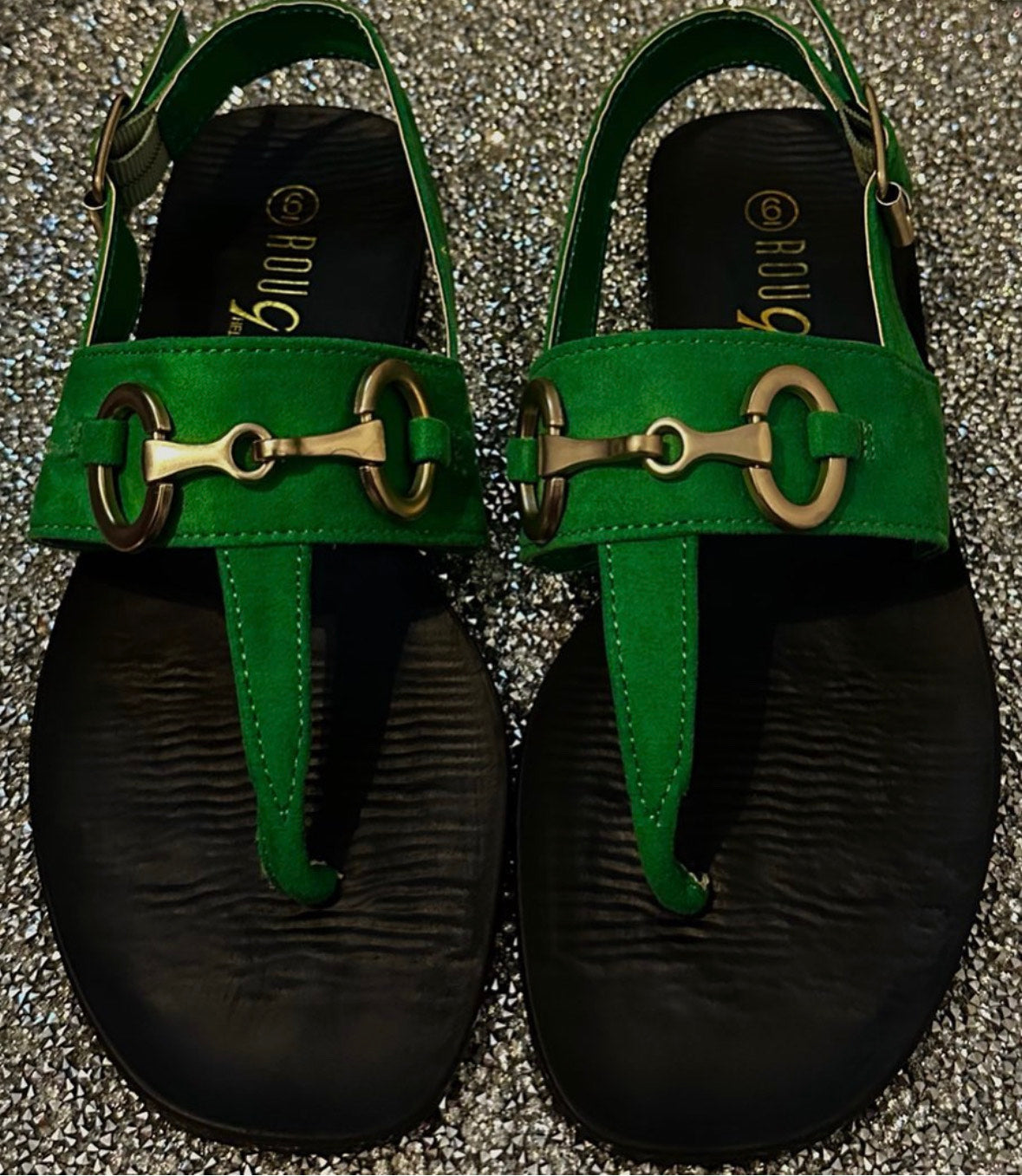 Green Thong Sandals